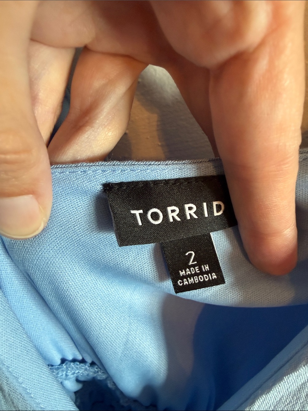 torrid Pale Blue V-Neck Tiered Maxi Dress - Picture 2 of 7